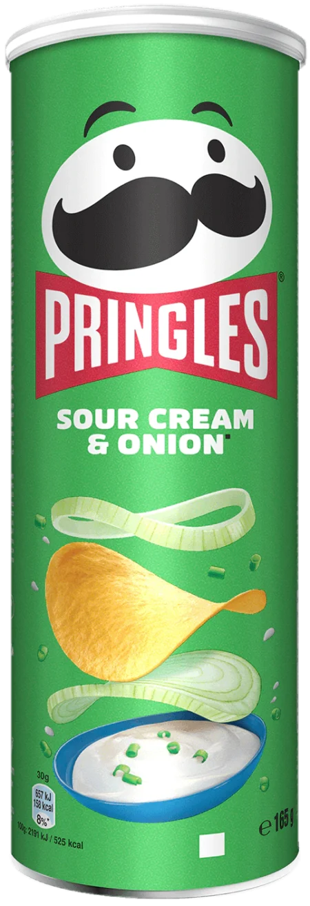 Pringles Sour Cream & Onion (19 x 165 gr.)