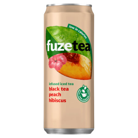 Fuze Tea Black Tea Peach Hibiscus (24 x 0,33 Liter cans NL)