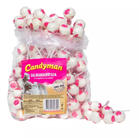 Candyman Salmiakknotsen(150 pcs.) Lollipops