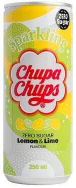 Chupa Chups Lemon & Lime Flavour Zero (24 x 0,25 Liter cans) THT 09-02-2024
