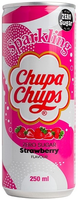 Chupa Chups Strawberry Flavour Zero (24 x 0,25 Liter cans) THT 09-02-2024