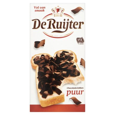 De Ruijter Chocoladevlokken Puur (4 x 300 Gr.)