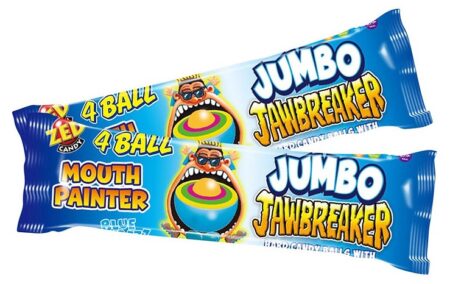 ZED Candy Jumbo Jawbreaker 4 Ball Mouth Painter Blue Razz (20 x 82g)