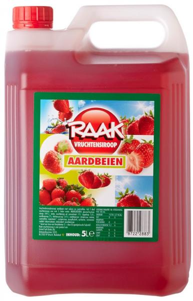 Raak  Aardbeien (5 Liter) jerrycan strawberry syrup