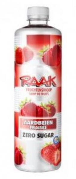 Raak Aardbeien Zero (6 x 0,75 Liter) sugar free strawberry syrup