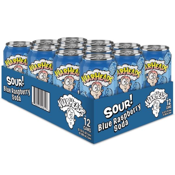 Warheads USA Blue Raspberry Sour Soda (12 x 0,355 Liter cans)